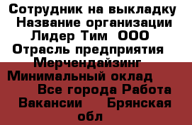 Сотрудник на выкладку › Название организации ­ Лидер Тим, ООО › Отрасль предприятия ­ Мерчендайзинг › Минимальный оклад ­ 18 000 - Все города Работа » Вакансии   . Брянская обл.